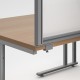 Straight Glazed Desktop Screen With Aluminium frame